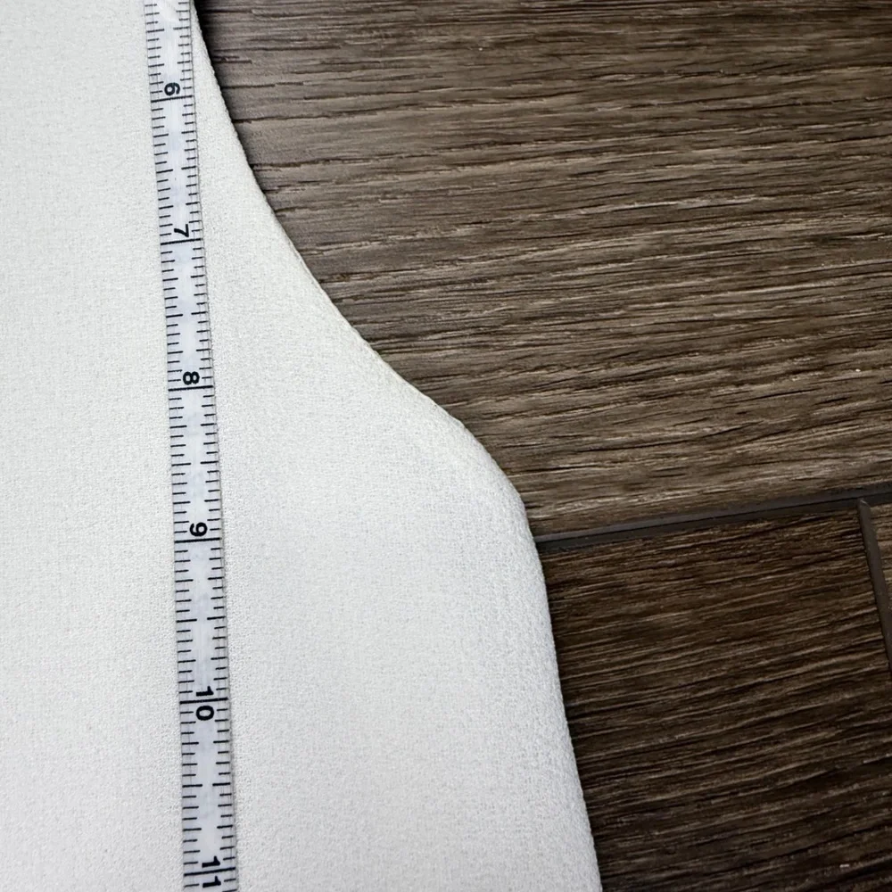 TopShop Pocket Shift Dress, V-Neck, White, Size 4, Polyester, Summer - Picture 6 of 13